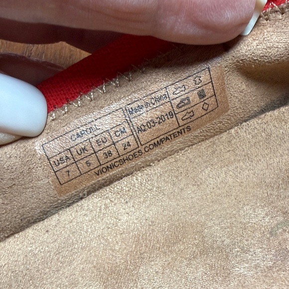 Vionic Red Women's Flats ballet slippers - Picture 2 of 11